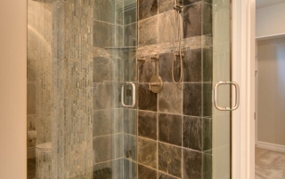 Clean marble shower