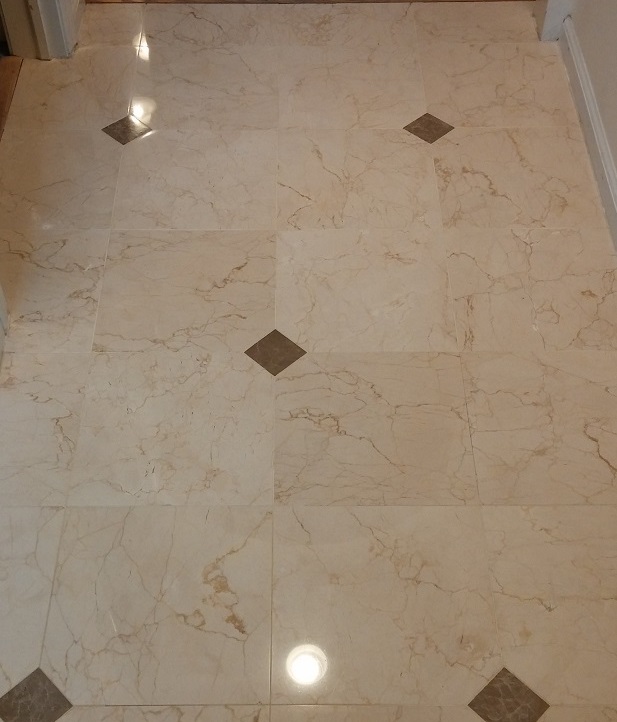 Tan marble floor