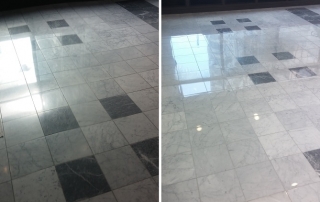 Before and After - Marble Floor Restoration