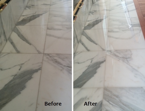 Restoration of a Statuario Marble Mantel and Foyer Floor